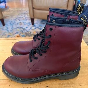 Dr. Martens 8-Eye Delaney Boot - Big Kid - Cherry